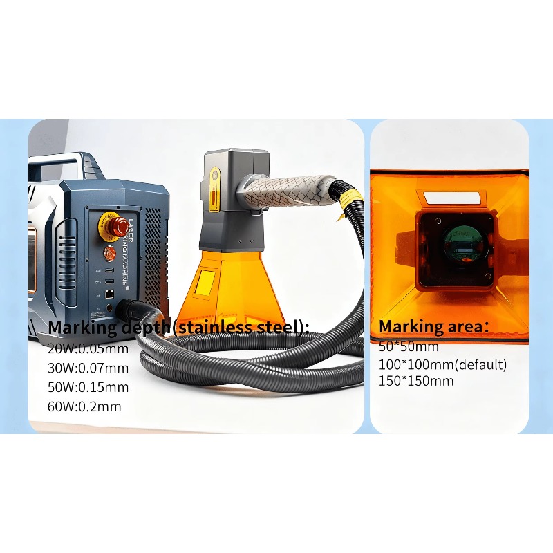 20‑60W Hand‑Held Fiber Laser M - Industrial Laser Engraving Machine For Metal ulasan dan harga