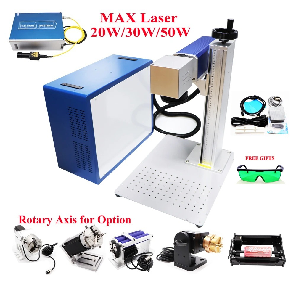 20W 30W 50W MAX Fiber Laser Ma - Industrial Laser Engraving Machine For Metal ulasan dan harga