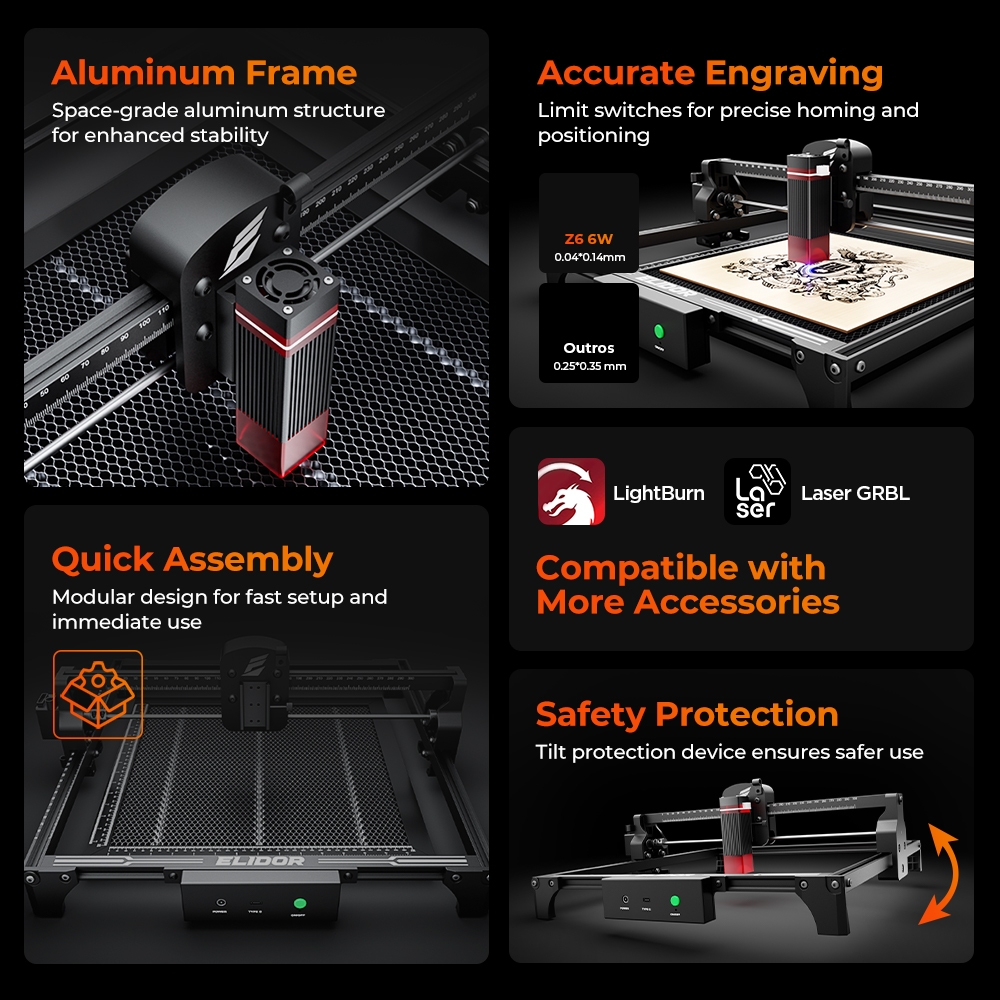 ELIDOR Z6 6W Laser Engraver an - Industrial Laser Solutions ulasan dan harga